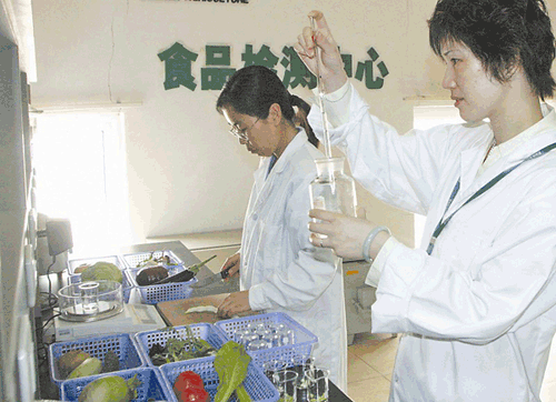 快檢技（jì）術對蔬菜進行檢測